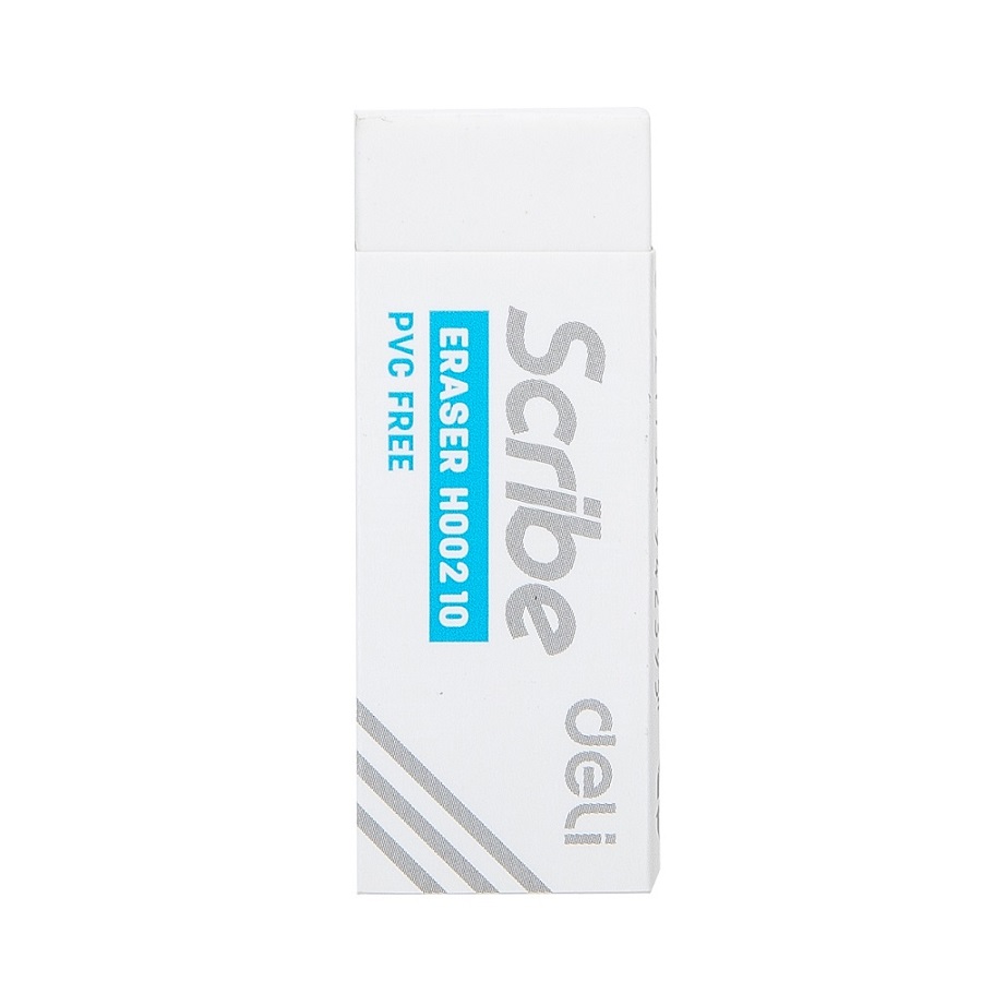 Гума за молив Deli Scribe EH00210, 54х20х10 мм, бяла