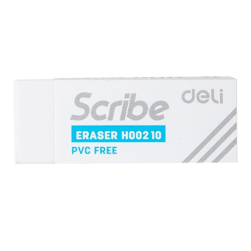 Гума за молив Deli Scribe EH00210, 54х20х10 мм, бяла