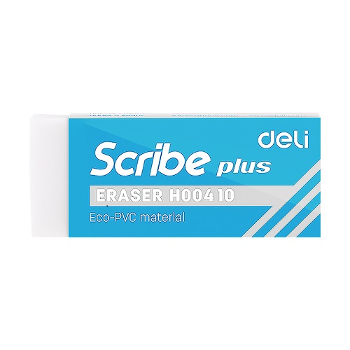 Гума за молив Deli Scribe Plus EH00410, 60х24х12 мм, бяла