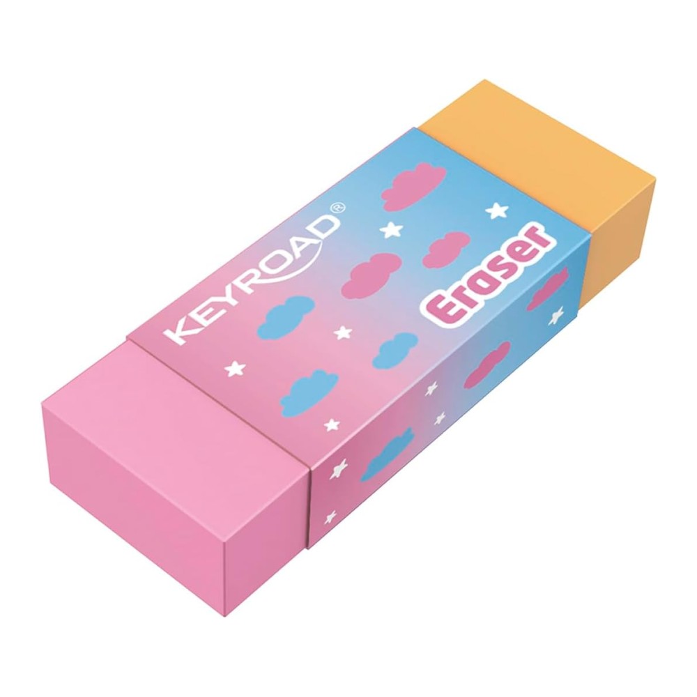 Гума за молив KEYROAD PASTEL RAINBOW, 50х19х10 мм, цветна