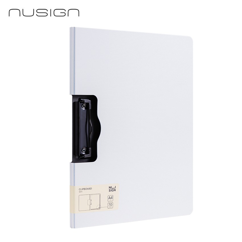 Клипборд с капак NuSign E5011, A4, хоризонтален, Foam PP, бял
