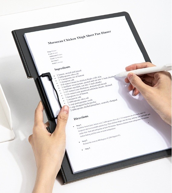 Клипборд с капак NuSign E5011, A4, хоризонтален, Foam PP, бял