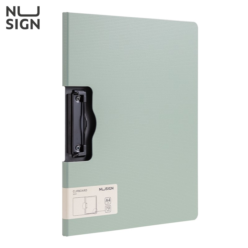 Клипборд с капак NuSign E5011, A4, хоризонтален, Foam PP, зелен