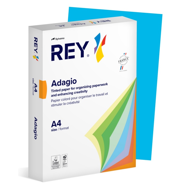 Копирна хартия REY Adagio, A4, 80 г, наситен цвят Dark Blue (51), пакет 500 л.