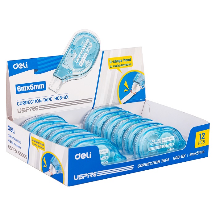 Коректор лента Deli Cover UP USPIRE EH08-BX, 5 мм х 6 м
