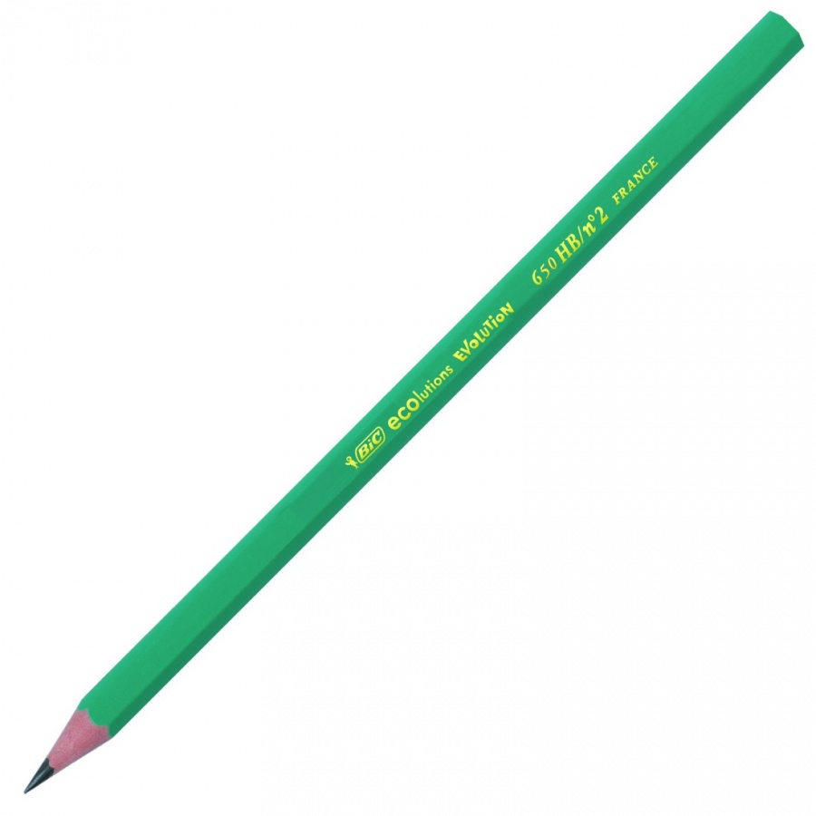 Молив без гума BiC Evolution 650, шестоъгълно тяло, HB