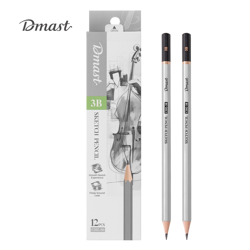 Молив без гума Deli Dmast EC392-3B, шестоъгълно тяло, 3B