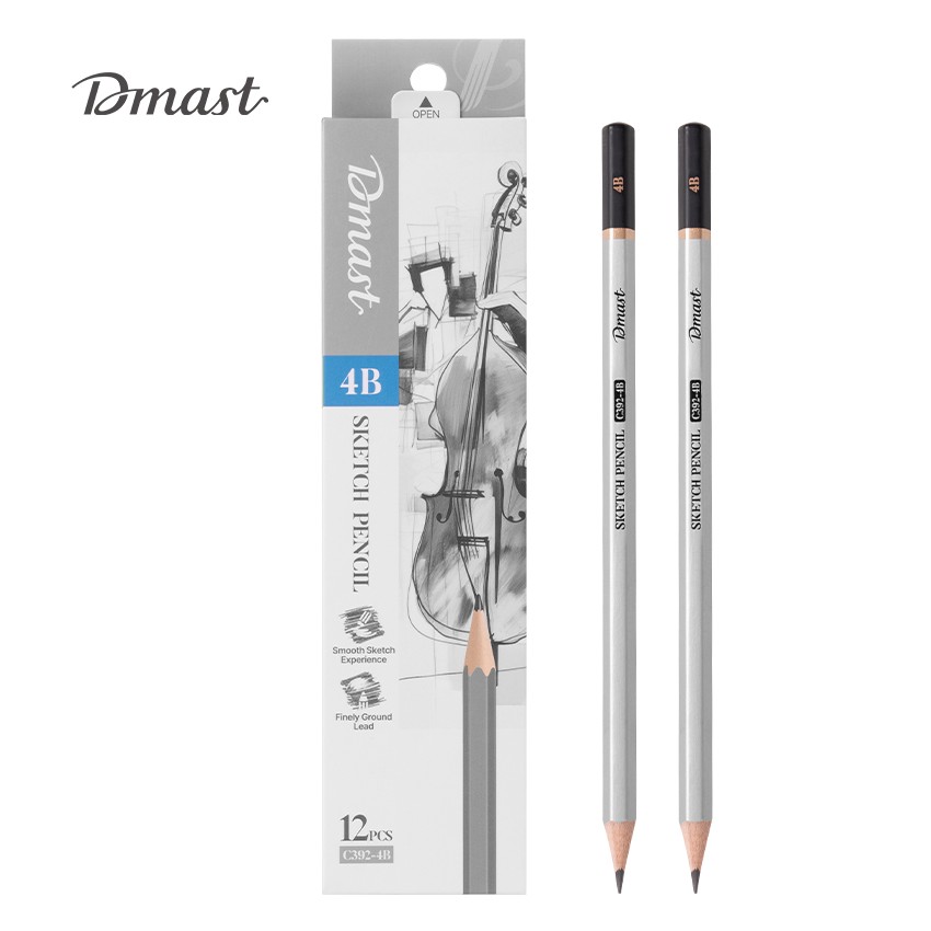 Молив без гума Deli Dmast EC392-4B, шестоъгълно тяло, 4B