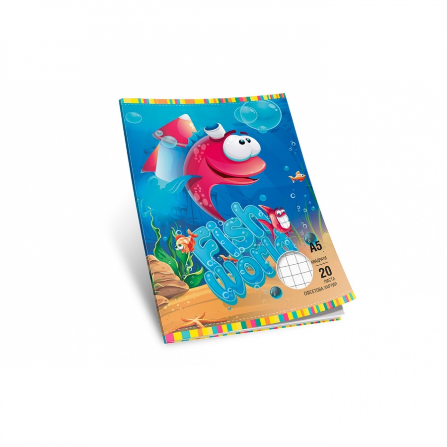 Multiprint тетрадка A5, 20 л., тесни и широки редове, офсет, меки корици