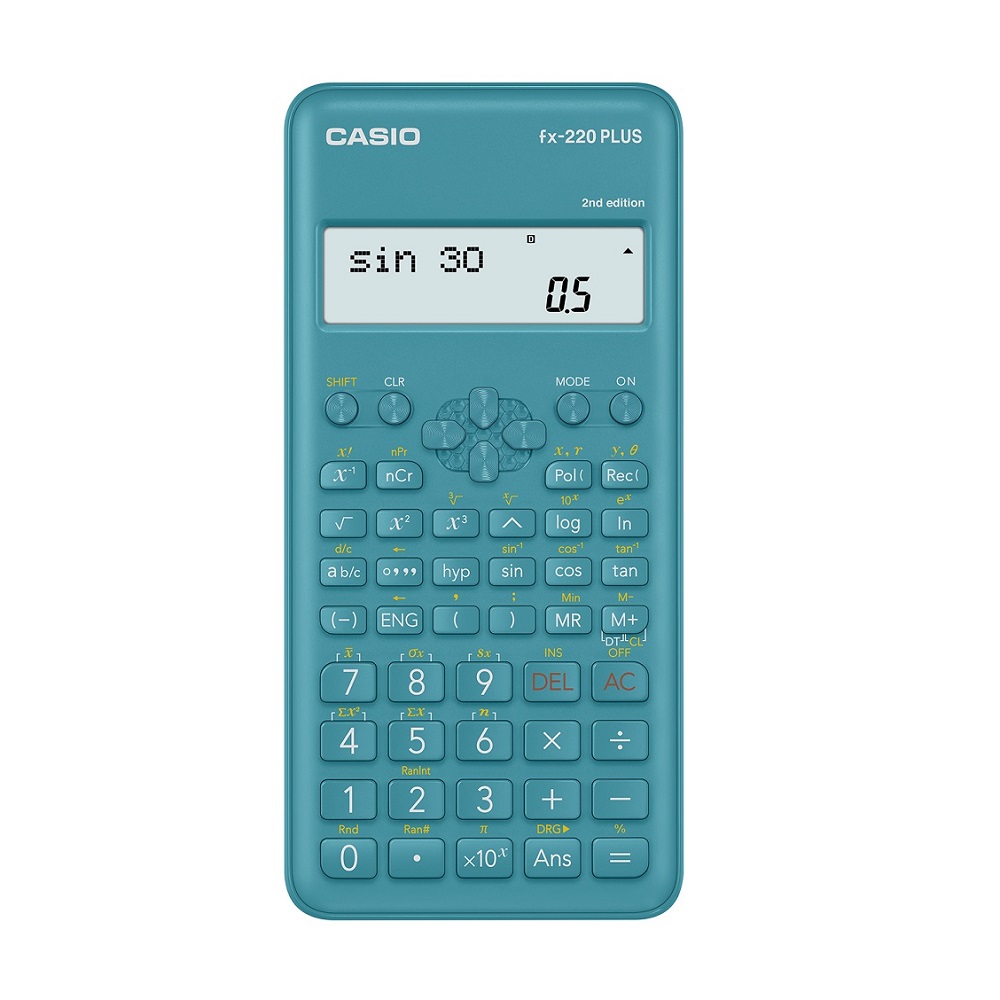 Научен калкулатор CASIO fx-220 PLUS-2, 10+2 dgt, 181 функции, 155х78х19 мм, син