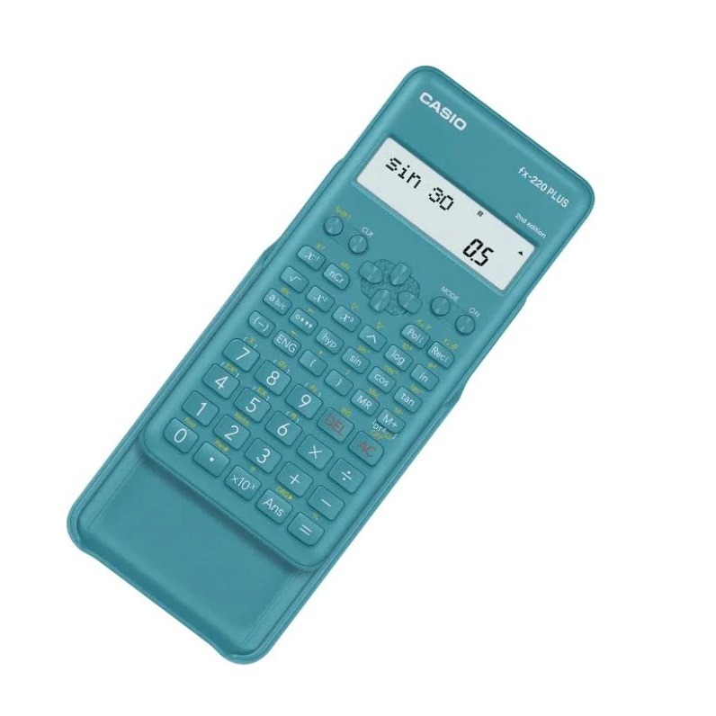 Научен калкулатор CASIO fx-220 PLUS-2, 10+2 dgt, 181 функции, 155х78х19 мм, син