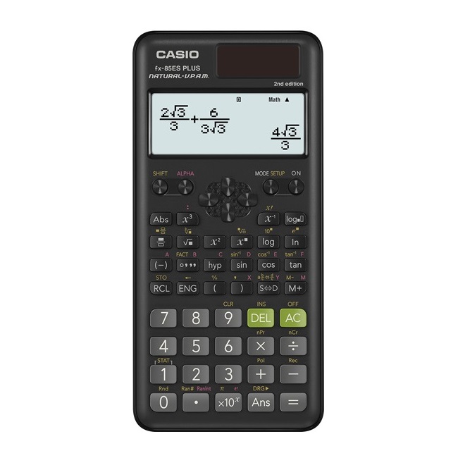 Научен калкулатор CASIO fx-85ES PLUS-2, 10+2 dgt, 252 функции, 162х77х11.1 мм, черен