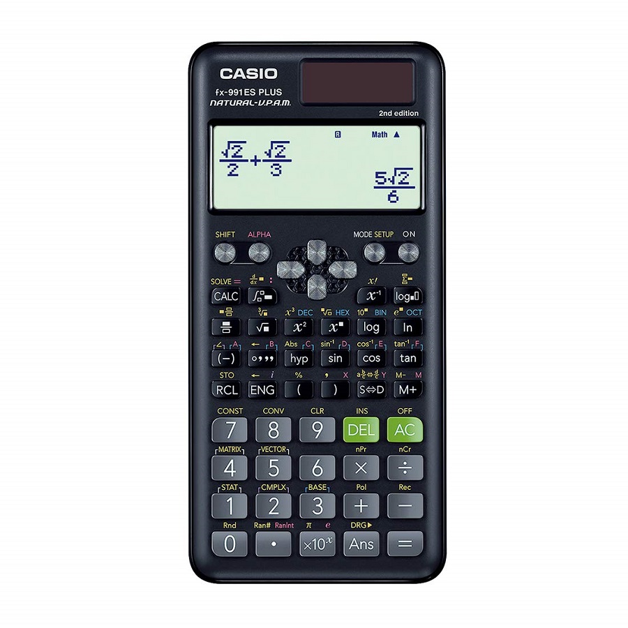 Научен калкулатор CASIO fx-991ES PLUS-2, 10+2 dgt, 417 функции, 162х77х11.1 мм, черен