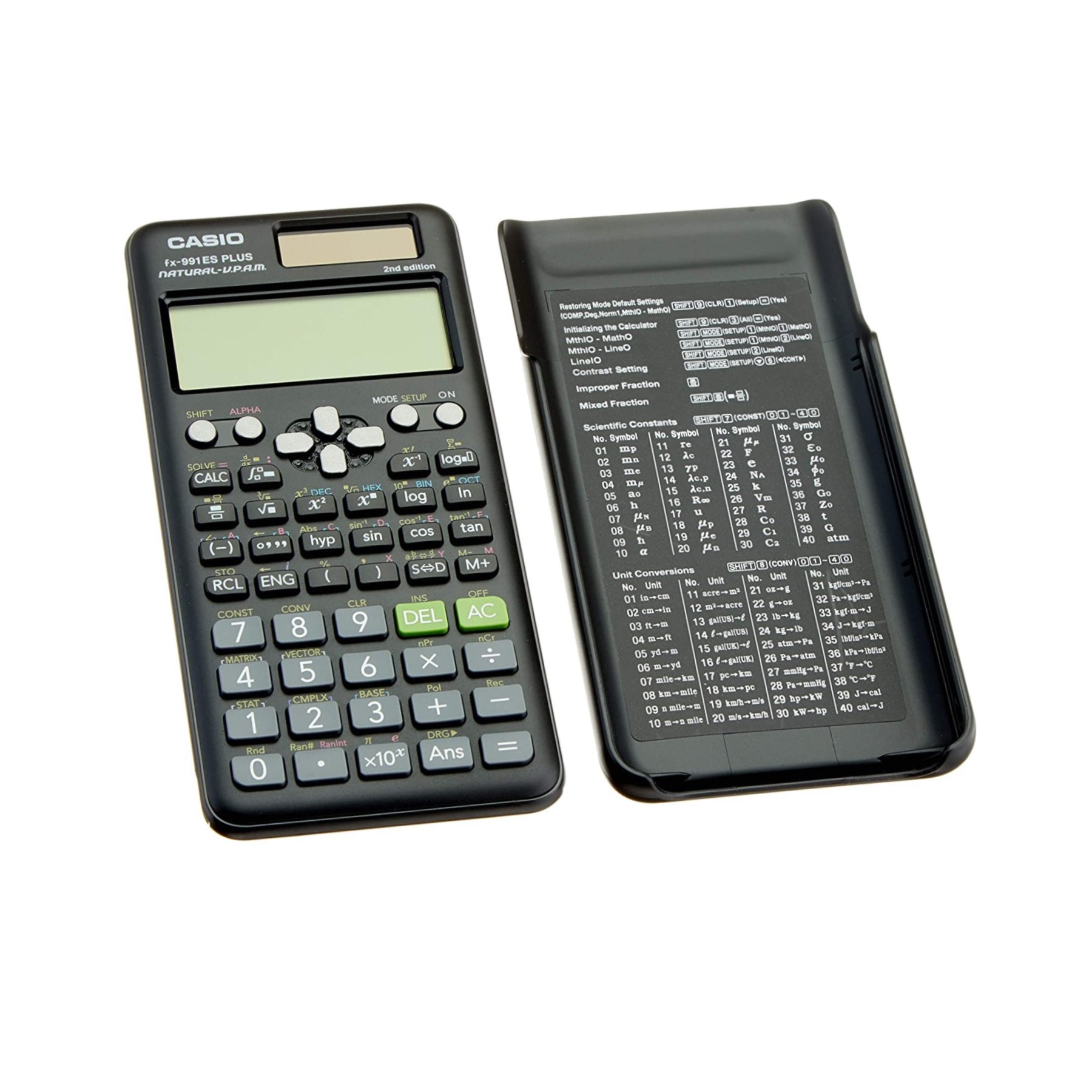 Научен калкулатор CASIO fx-991ES PLUS-2, 10+2 dgt, 417 функции, 162х77х11.1 мм, черен