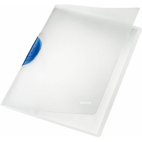Папка с клипс LEITZ ColorClip Magic, A4, PP 500 mic, син клип