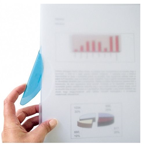 Папка с клипс LEITZ ColorClip Magic, A4, PP 500 mic, син клип