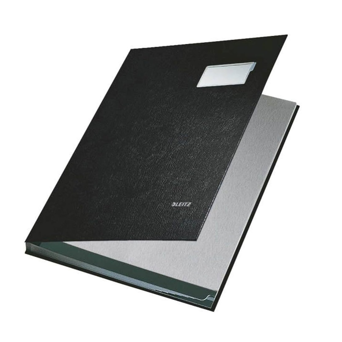 Папка за подписи LEITZ, 240х340 мм, A4+,  рециклиран картон 700 г с РР фолио, 10 отделения, черна