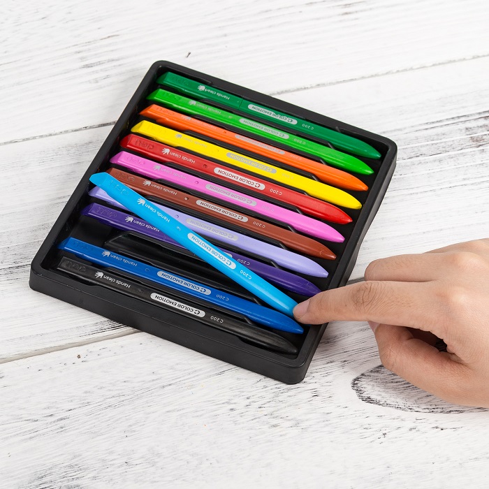 Пастели пластик Deli Color Emotion EC20000, ф 8 мм, 60 мм, 12 цвята