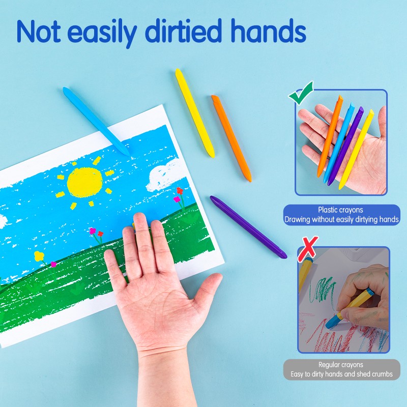 Пастели пластик Deli Color Emotion EC20000, ф 8 мм, 60 мм, 12 цвята