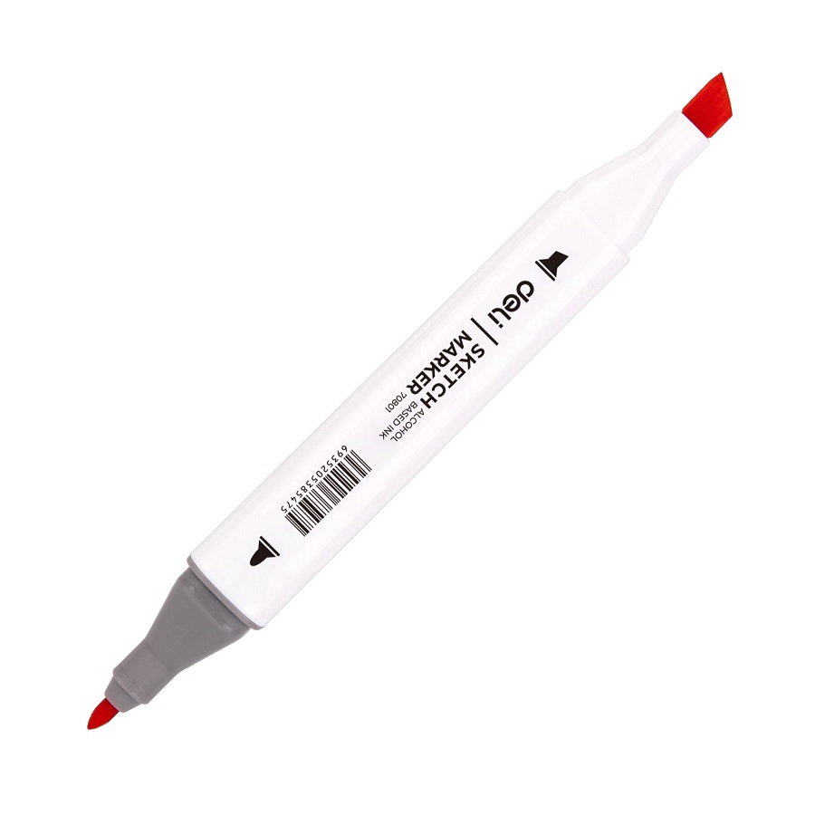 Sketch маркери Deli Color Emotion E70801-48, объл връх 1 мм, скосен връх 7 мм, 48 цвята