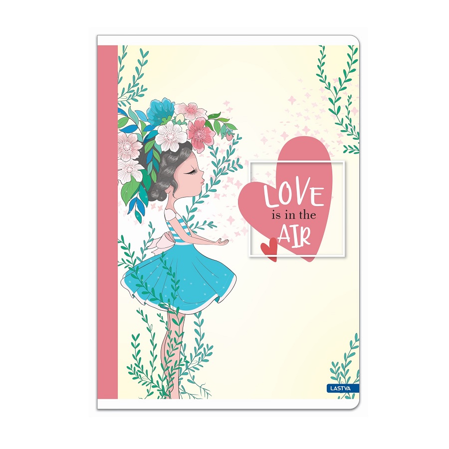 Тетрадка LASTVA Cute, A4, 52 л., линиран офсет 80 г, корица 300 г, мат ламинат, с блясък