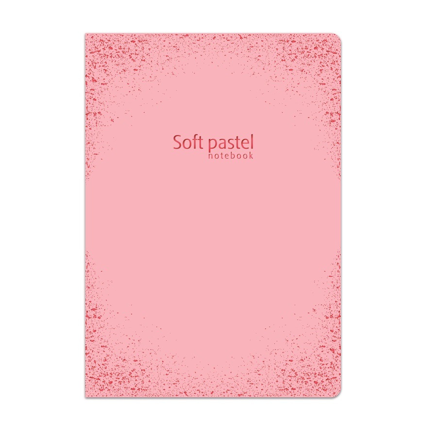 Тетрадка LASTVA Soft Pastel, A4, 52 л., линиран офсет 80 г, корица 300 г, мат ламинат, релеф