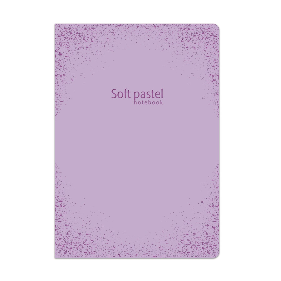 Тетрадка LASTVA Soft Pastel, A4, 52 л., линиран офсет 80 г, корица 300 г, мат ламинат, релеф