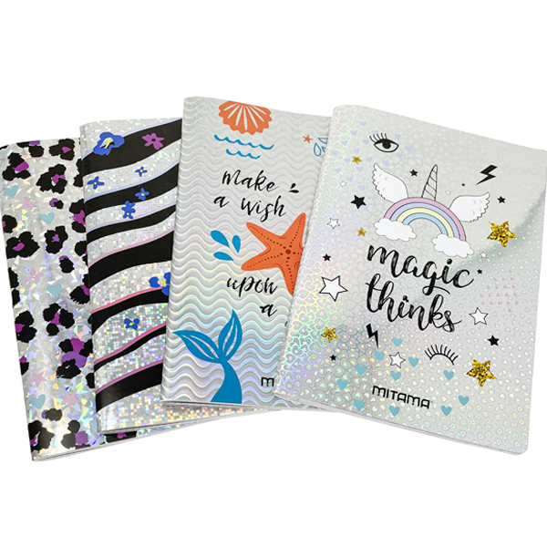 Тетрадка MITAMA Dream & Shine, А4, 40 л., линиран офсет 80 г, корица картон с UV лак
