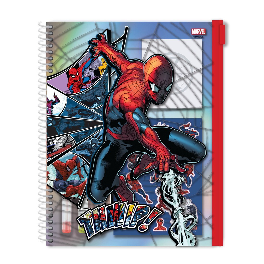 Тетрадка със спирала SPIDERMAN, A5, 60 л., линиран офсет 70 г, PVC пауч с цип