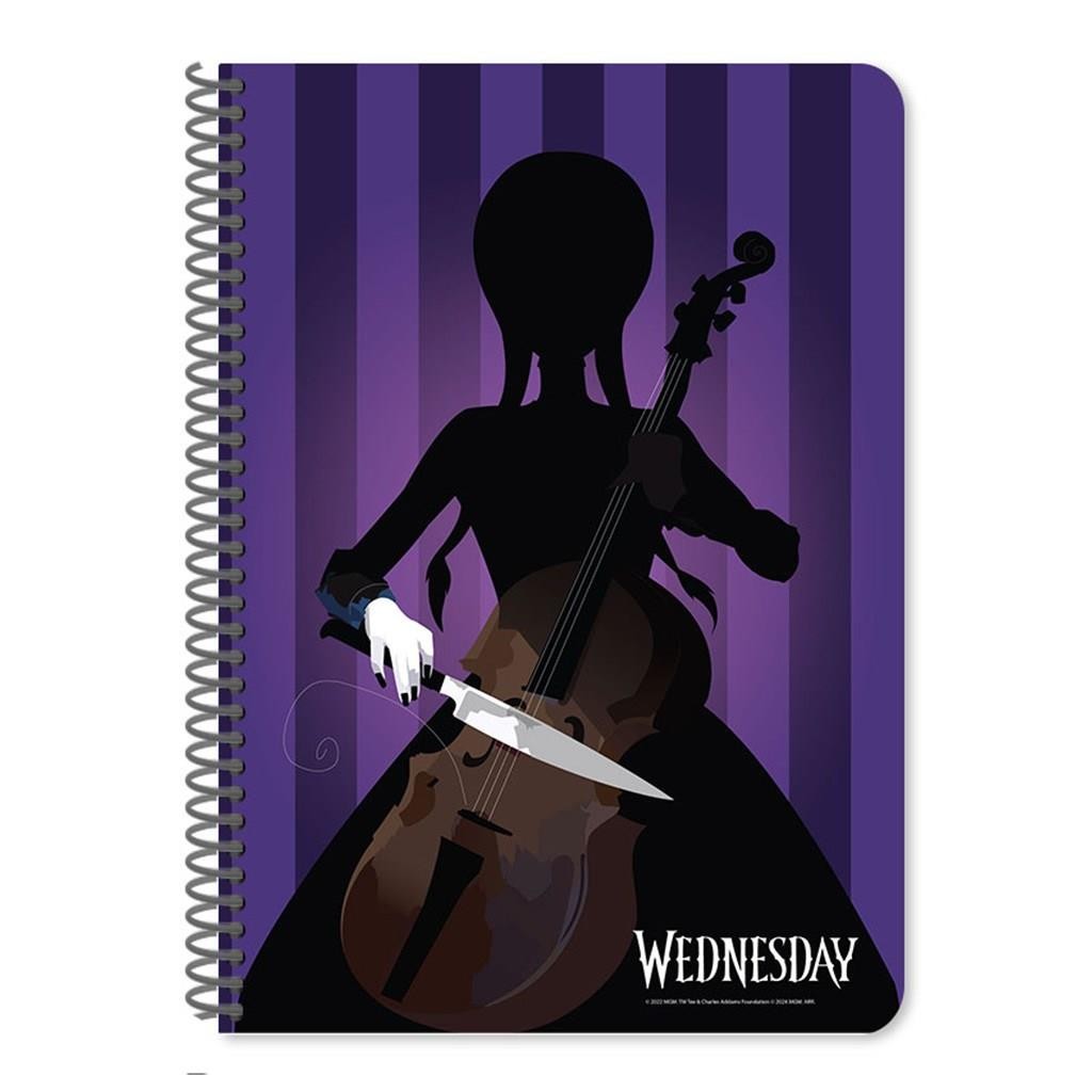 Тетрадка със спирала WEDNESDAY, А4, 60 л., линиран офсет 70 г, 2 теми, корица картон