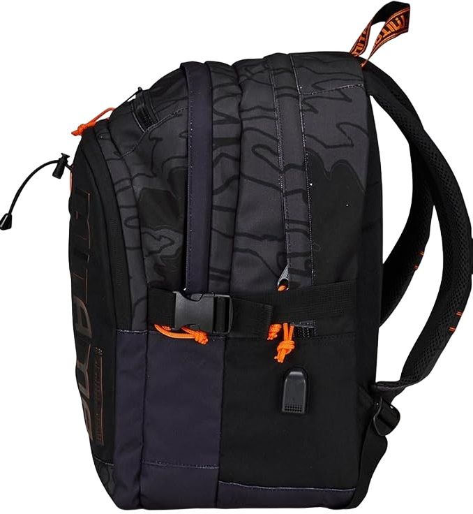 Ученическа раница MITAMA #BDBF Hellblack, USB порт, 4 отделения