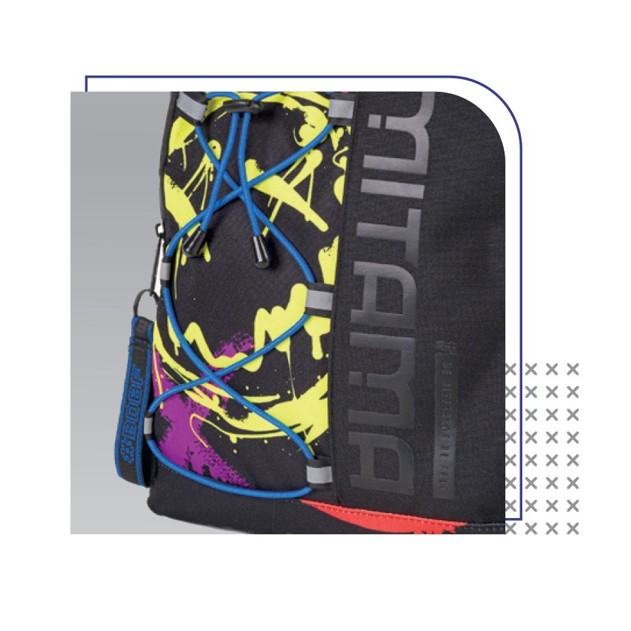 Ученическа раница MITAMA #BDBF Hellblack, USB порт, 4 отделения
