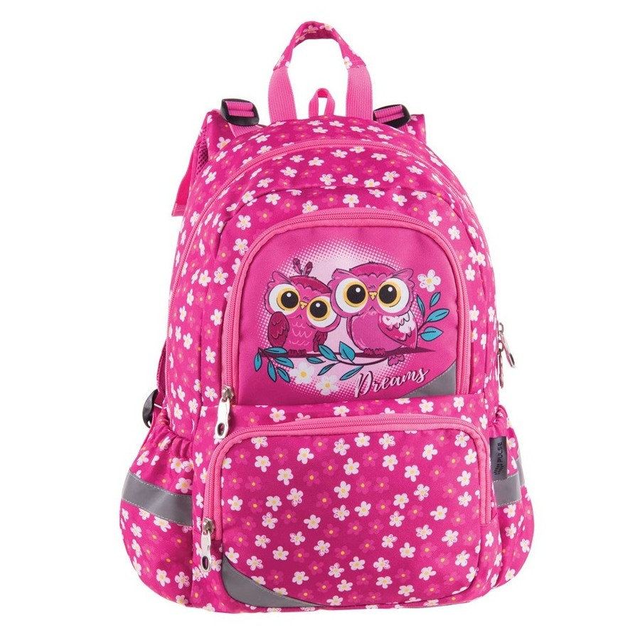 Ученическа раница PULSE Anatomic Pink Owl, 3 отделения