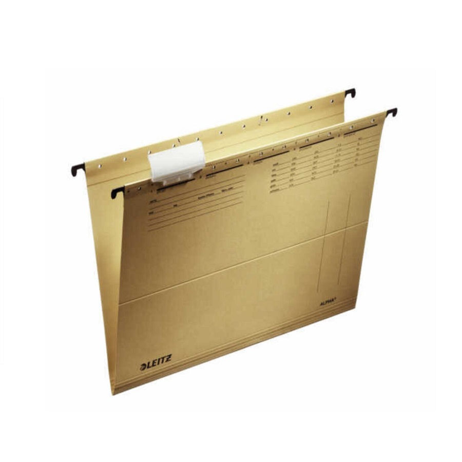 Висяща папка за картотека LEITZ Alpha, 344х250 мм, без машинка, с метални шини, картон 210 г
