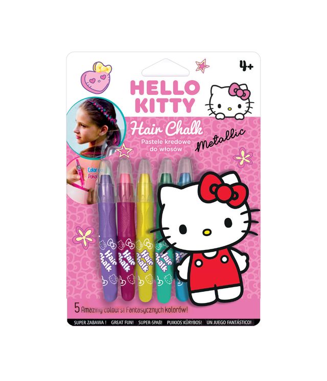 Пастели за коса 5 цвята Metallic Hello Kitty Pastel