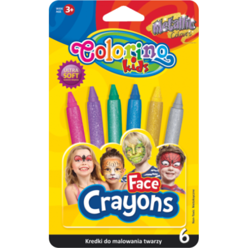 Пастели за лице 6 металик цвята Colorino