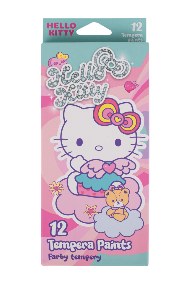 Темперни бои в тубички 12 цвята Colorino Hello Kitty Pastel