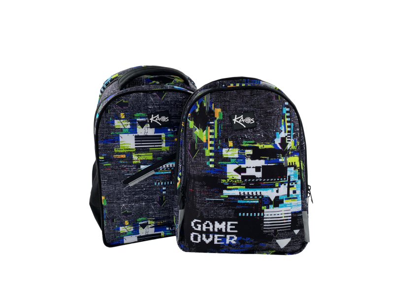 GAME OVER ученическа раница 2 в 1