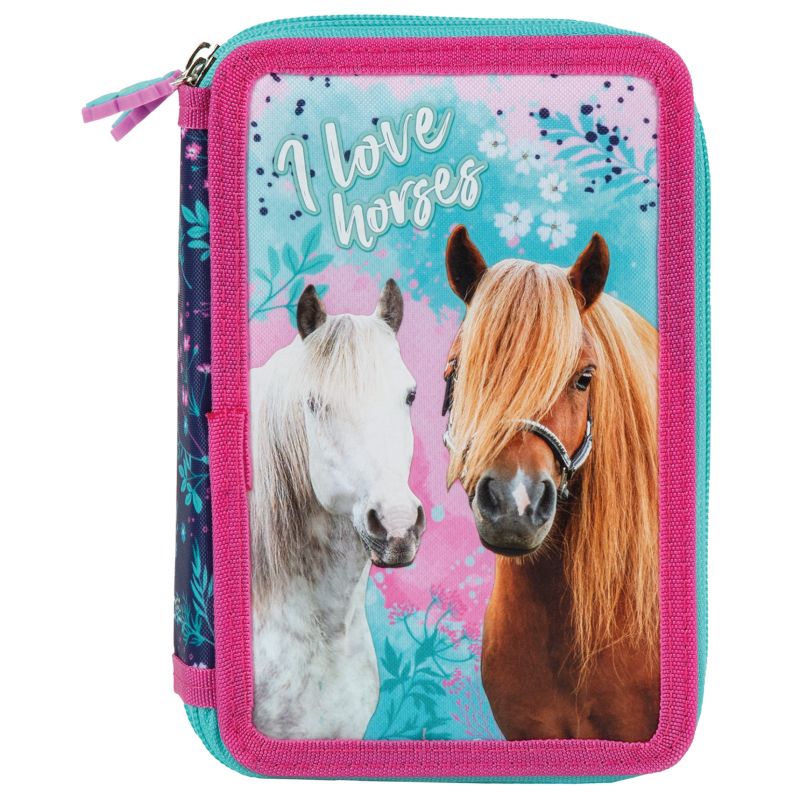 'HORSES 23  несесер с 2 ципа, ПЪЛЕН