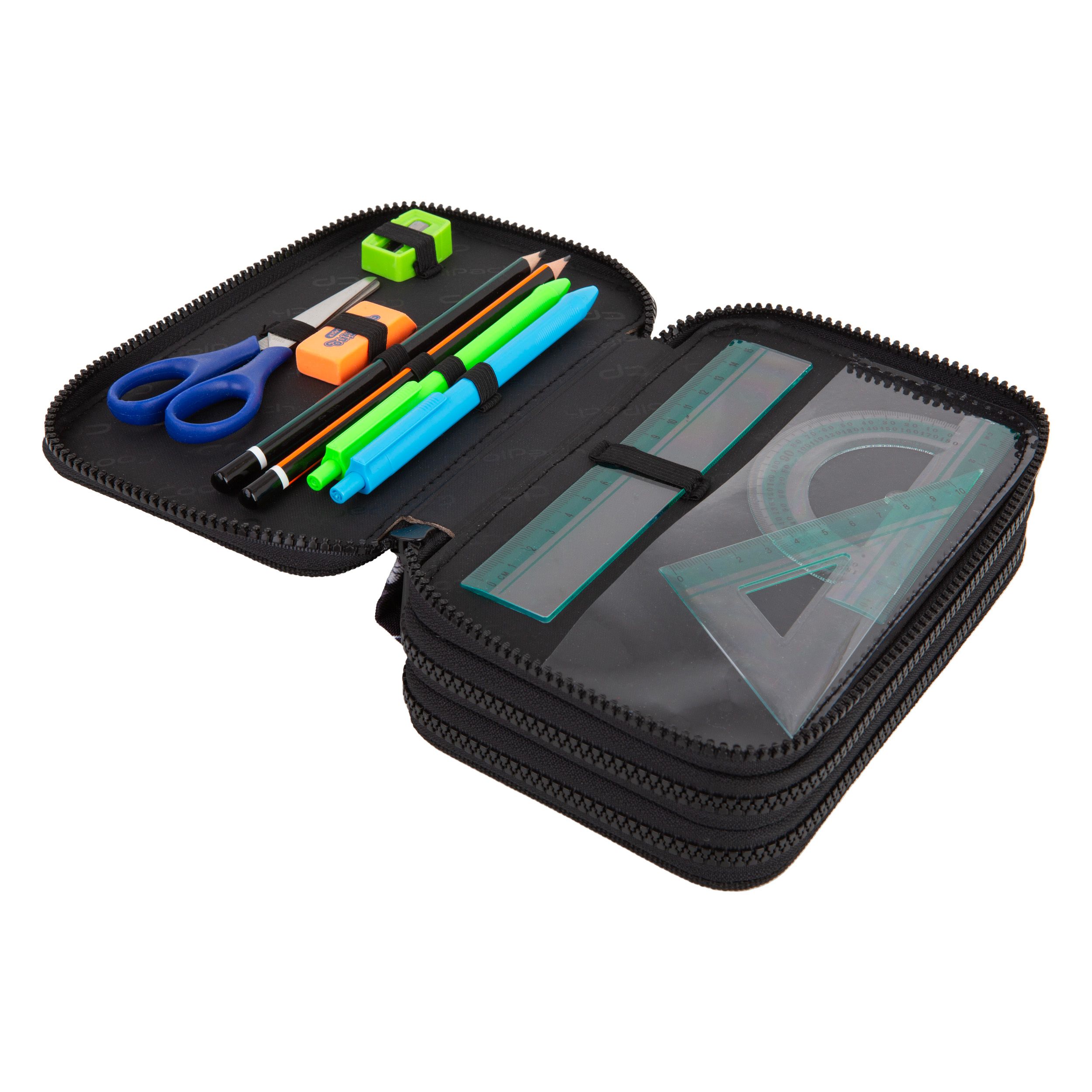 Ученически несесер с пособия Coolpack - Jumper 3 - DAISY BLACK